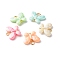 Opaque Acrylic Pendants, with Iron Finding, Faceted Butterfly, Mixed Color, 13~14x17x4mm, Hole: 2.5~3mm