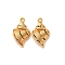 Brass Micro Pave Cubic Zirconia Pendants, Conch Shape, Long-Lasting Plated, Nickel Free, Real 18K Gold Plated, 21x12x4mm, Hole: 1.5mm