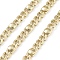Rack Plating Brass Figaro Chains, Long-Lasting Plated, Soldered, with Spool, Lead Free & Cadmium Free, Real 18K Gold Plated, Link: 11x5.5x2mm and 7.5x5.5x1mm