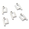 Non-Tarnish 304 Stainless Steel Charms, Greek Alphabet, Stainless Steel Color, Letter.M, 11.5x6x1.5mm, Hole: 1.5mm