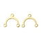 Brass Chandelier Components Links, Cadmium Free & Lead Free, Arch Shape, Real 24K Gold Plated, 14x16x0.2mm, Hole: 1.8mm