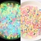 Luminous Translucent Glass Seed Beads, Inside Colours, Mixed Color, 4mm, 100g/set