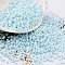 Baking Paint Glass Seed Beads, Cylinder, Light Cyan, 2x1.5mm, Hole: 1mm, about 5599pcs/50g