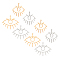 201 Stainless Steel Laser Cut Pendants, Eye, Golden & Stainless Steel Color, 32x39.5x1mm, Hole: 1.5mm, 2 colors, 4pcs/color, 8pcs/box