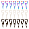 36Pcs 3 Style 201 & 304 Stainless Steel Pendants, Triangle with Heart, Mixed Color, 22~24x8~9.5x1mm, Hole: 1~5mm, 12pcs/style