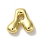 Rack Plating Brass Pendants, Balloon Letter Charms, for Personalized Name Necklaces Making, Cadmium Free & Lead Free, Long-Lasting Plated, Real 18K Gold Plated, Letter A, 20.5x21x6mm, Hole: 2mm