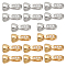 DICOSMETIC 16Pcs 2 Colors Golden Fold Over Clasps Necklace Extension Clasp Brass Fold Over Clasp Micro Pave Clear Cubic Zirconia Clasp Chain Connector Findings for Jewelry DIY Making, Hole: 4x4.5mm