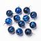 Luminous Glass Pendants, with Platinum Tone Brass Findings, Round with Constellation/Zodiac Sign, Random Mixed Constellations, 28~29x18~19mm, Hole: 4x5mm