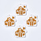 Transparent Printed Acrylic Pendants, Christmas, House, Peru, 32.5x34.5x2.5mm, Hole: 1.6mm