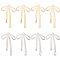 8Pcs 2 Colors Brass Pendants, Bowknot Charms, Mixed Color, 31.5x19x3mm, Hole: 1.2mm, 4pcs/color
