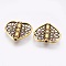 Tibetan Style Alloy Beads, Heart, Antique Golden, 16x19x3.5mm, Hole: 1.5mm