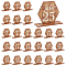 PH PandaHall 25 Sets Table Numbers with Wooden Base Hexagon Wedding Reception Table Numbers Self Stand Wedding Centerpieces for for Banquet Restaurant Party Decor Small Business 3.3x3.3 inch