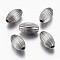 Tarnish Resistant 304 Stainless Steel Corrugated Beads, Oval, Stainless Steel Color, 10x5.5~6mm, Hole: 1.5mm