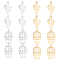 DICOSMETIC 16Pcs 2 Styles 2 Colors Stainless Steel Pendants Hollow Cactus Charms Open Back Bezel Golden Plant Dangle Charms with Loop for Necklace Bracelets Earrings Crafts Making