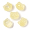 Transparent Spray Paint Glass Beads, Cat, Yellow, 12.5x14x11mm, Hole: 1.4mm