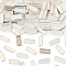 Preciosa® MAXIMA Crystal Fancy Stones, Czech Crystal, 435 26 212 Baguette, Dura Foiling, 01000 White Opal, 7x3mm