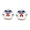 Alloy Enamel Pendants, Lead Free & Cadmium Free, Clothes Charm, Golden, White, 19x20x1mm, Hole: 1.6mm