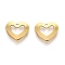 201 Stainless Steel Charms, Laser Cut, Hollow, Heart, Real 18k Gold Plated, 9x11x0.8mm, Hole: 1.2mm