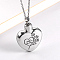 Non-Tarnish Heart with Word Stainless Steel Pendant Necklaces, Urn Ashes Necklaces, Stainless Steel Color, no size
