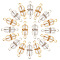 AHANDMAKER 20 Pcs Imitation Pearl Link Connectors, 18K Gold Plated Brass Connector Charms, 2 Colors Connector Pendants for DIY Jewelry Bracelets Necklaces Keychain Making, 15.5x6mm