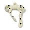 Spray Painted Alloy Pendants, Lead Free & Cadmium Free & Nickel Free, Bowknot Charms, White, 24.5x20x5mm, Hole: 1.6mm