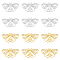 12Pcs 2 Colors 201 Stainless Steel Pendants, Butterfly, Real Gold Plated & Stainless Steel Color, 24.5x44.5x1.5mm, Hole: 1.8mm, 6pcs/color