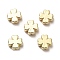 CCB Plastic Beads, Clover, Golden, 7.5x7.5x3mm, Hole: 1.6mm