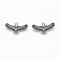 304 Stainless Steel Pendants, Eagle, Antique Silver, 13x25x2mm, Hole: 1.6mm