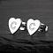 Heart 201 Stainless Steel Stud Earrings, Stainless Steel Color, Letter C, 10x10mm