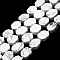 Natural Howlite Beads Strands, Rectangle, 13~15x10~12x4~6mm, Hole: 1mm, about 25pcs/strand, 16.34 inch(41.5cm)
