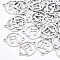 Tarnish Resistant 201 Stainless Steel Links connectors, Laser Cut Links, Flat Round with Musical Note, Stainless Steel Color, 20x15x1mm, Hole: 1.6mm