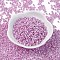 Glass Seed Beads, Ceylon, Round, Medium Orchid, 4mm, Hole: 1.5mm, about 4500pcs/pound