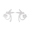 Non-Tarnish 201 Stainless Steel Pendants, Hollow, Flower, Stainless Steel Color, 38x32x0.3mm, Hole: 1.6mm