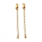 925 Sterling Silver Chain Extenders, with Lobster Claw Clasps & Charms, Teardrop, Antique Golden, 64x2.5mm, Hole: 2.4mm