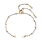 304 Stainless Steel Slider Bracelet Makings, with Satellite Chains and Brass Slider Beads, Golden & Stainless Steel Color, 10.24 inch(26cm)