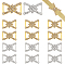 16Pcs 2 Colors Alloy Rhinestone Buckle, for Scarf Clothing Accessories, Platinum & Golden, 24x16.5x3mm, 8pcs/color
