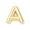 Rack Plating Brass Pendants, Balloon Letter Charm, for Personalized Name Necklaces Making, Long-Lasting Plated, Lead Free & Cadmium Free, Real 18K Gold Plated, Letter A, 22x21x5mm, hole: 3x2mm