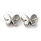Rack Plating Alloy Beads, Cadmium Free & Nickel Free & Lead Free, Bowknot, Platinum, 7x9.5x3.5mm, Hole: 1.8mm