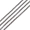 Iron Rolo Chains, Round, Belcher Chain, with Spool, Unwelded, Lead Free, Gunmetal, 3x1mm
