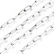 Tarnish Resistant 304 Stainless Steel Cable Chains, Paperclip Chains, Drawn Elongated Cable Chains, Soldered, with Spool, Stainless Steel Color, 9.7x4.2x0.9~1mm, about 32.8 Feet(10m)/roll