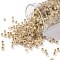TOHO Round Seed Beads, Japanese Seed Beads, (989FM) Bronze Lined Crystal Matte, 8/0, 3mm, Hole: 1mm, about 222pcs/10g
