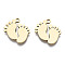 Jewelry 201 Stainless Steel Charms, Laser Cut, Baby Feet, Golden, 13x12.5x1mm, Hole: 1.4mm