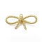 Rack Plating Brass Pendants, Long-Lasting Plated, Lead Free & Cadmium Free, Bowknot, Real 18K Gold Plated, 14x29x6mm, Hole: 1.4mm