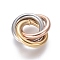 Ion Plating(IP) 304 Stainless Steel Linking Rings, Interlocking Ring, for Necklace Making, Multi-color, 16x15x3.5mm, Ring: 12x2.3mm, Inner Diameter: 8mm