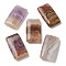 Natural Amethyst Lace Agate Pendants, Rectangle Charms, 35~35.5x20~20.5x7.5mm, Hole: 1.5mm