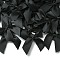 Polyester Satin Ornament Accessories, Bowknot, Black, 85x85mm