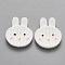 Resin Cabochons, Rabbit, White, 25x22x5mm