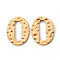 Hammered 201 Stainless Steel Linking Rings, Oval, Golden, 16.5x12x1mm, Inner Diameter: 3.5x11.5mm