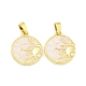 Плоские круглые подвески из латуни KK-M291-18G-1