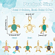 12шт 6 цвета латунные подвески KK-NB0003-37-2